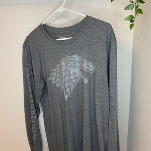 Long sleeve gray game of thrones shirt